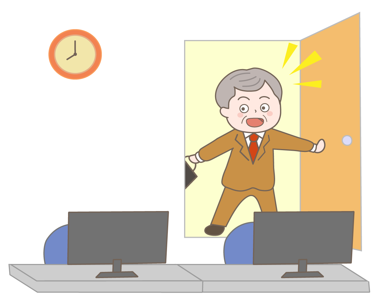 部下は皆　オレの来る日に　テレワーク　　トンちゃん