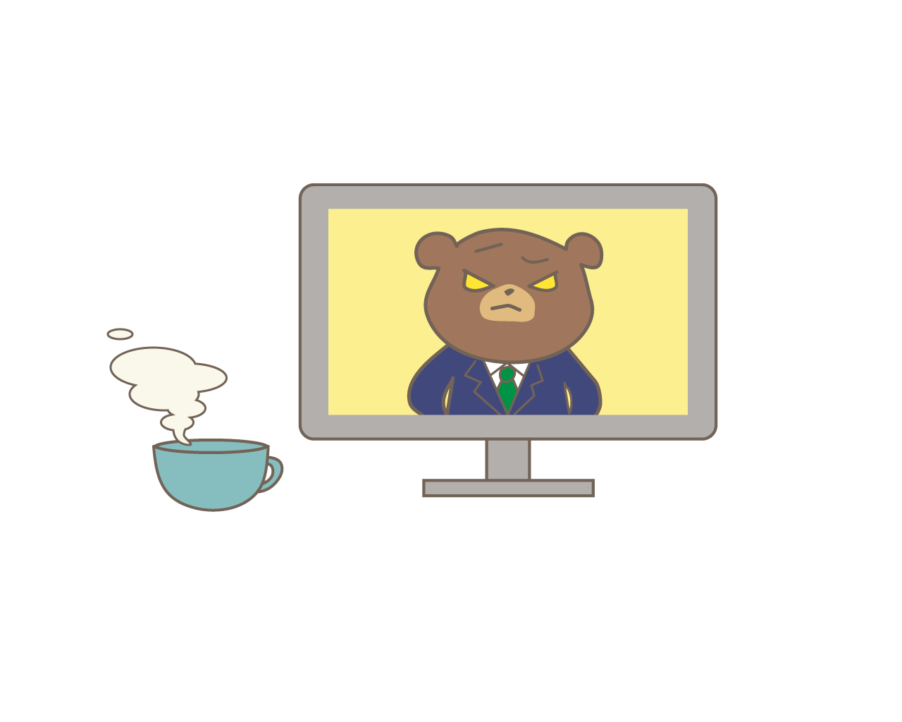 熊上司 画面越しなら ここ来まい リボーンさき