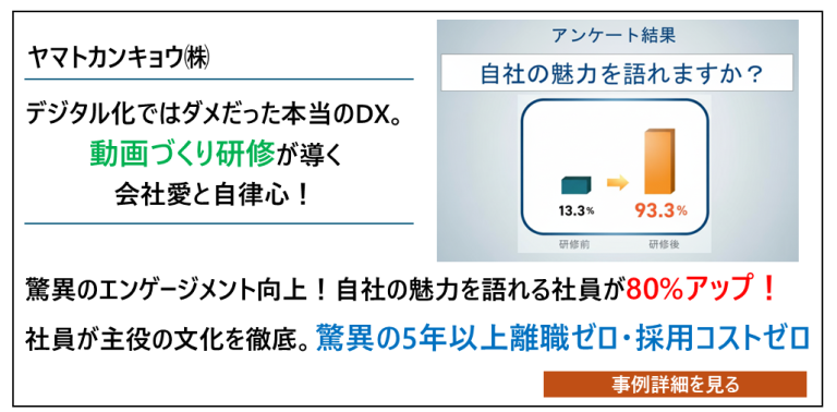 ヤマトカンキョウ（株）デジタル化ではダメだった本当のDX。動画づくり研修が導く会社愛と自立心！